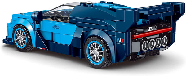 Mould King-Mould King 27001 Blauer Super Sportwagen Vision GT inkl. Vitrine, Maßstab 1:24 - Baubär Boutique