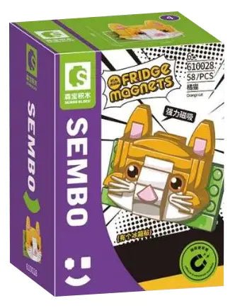 Sembo-SEMBO 6010028 Kühlschrankmagnet orangene Katze (Fridge Magnets-Serie) - Baubär Boutique