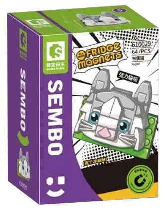 Sembo-SEMBO 6010029 Kühlschrankmagnet graue Katze (Fridge Magnets-Serie) - Baubär Boutique