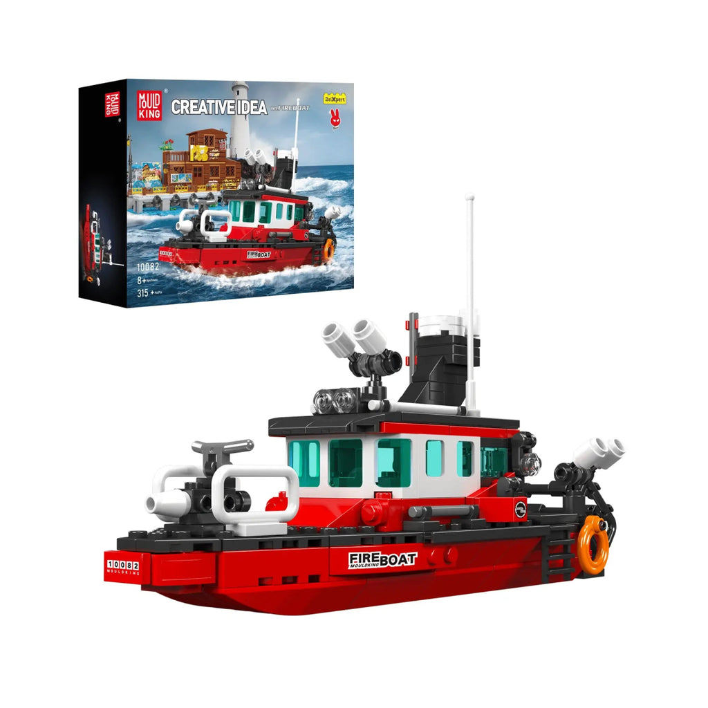 Mould King - Mould King 10082 Feuerwehrboot - Fireboat - Baubär Boutique