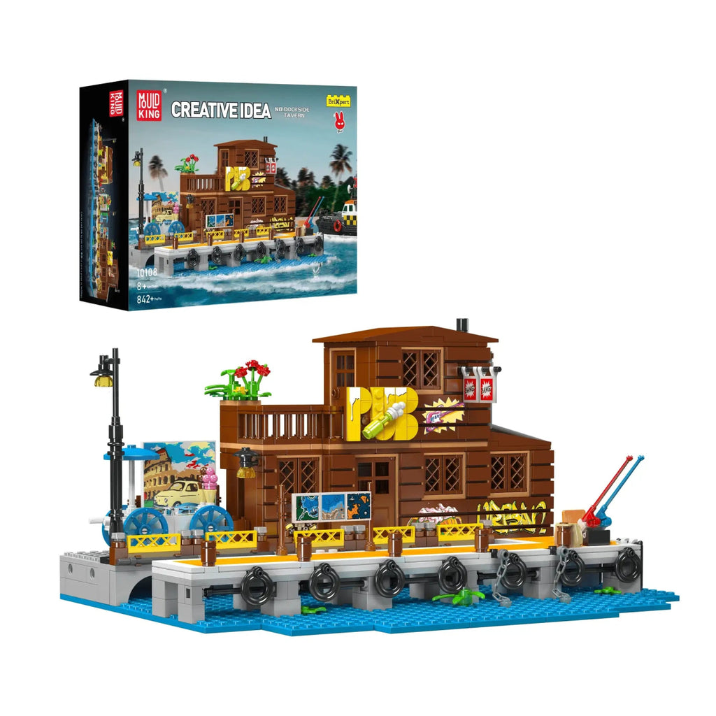 Mould King - Mould King 10108 Anleger mit Hafenbar - Dockside Tavern - Baubär Boutique