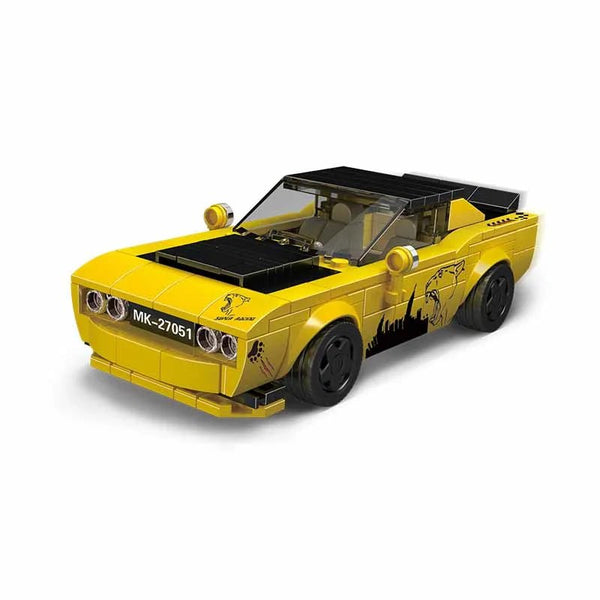 Mould King-Mould King 27051 amerikanisches Muscle-Car wie Dodge Challenger inkl. Vitrine in 1:24 - Baubär Boutique