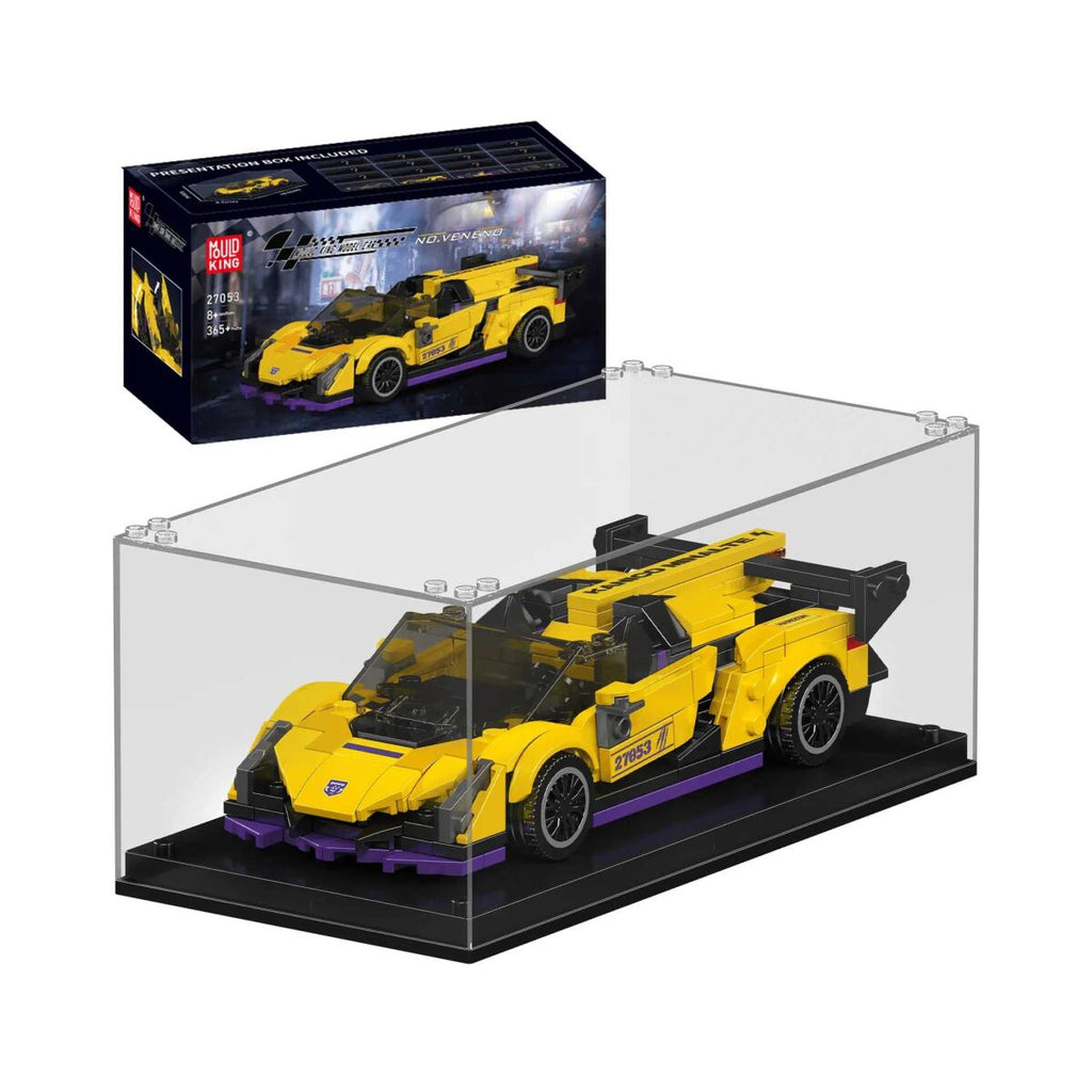 Mould King-Mould King 27053 italienischer Sportwagen wie Lamborghini Veneno inkl. Vitrine in 1:24 - Baubär Boutique