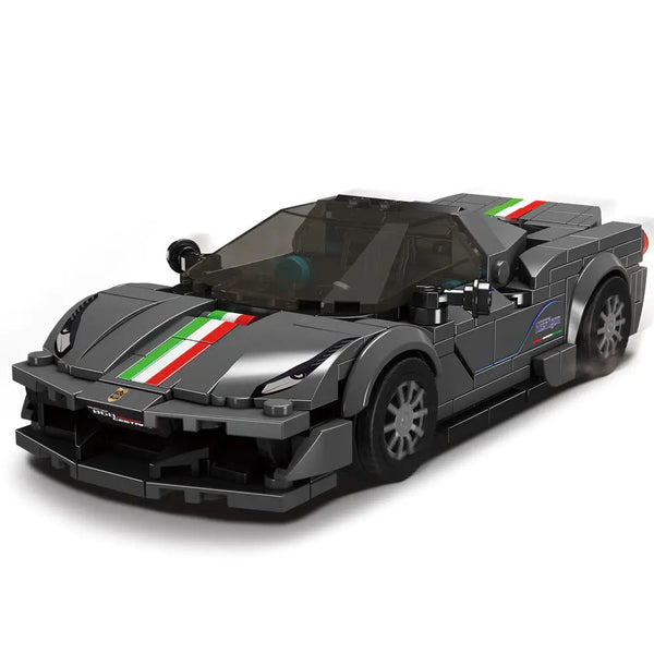 Mould King - Mould King 27068 italienischer Sportwagen wie Ferrari 488 Pista inkl. Vitrine in 1:24 - Baubär Boutique