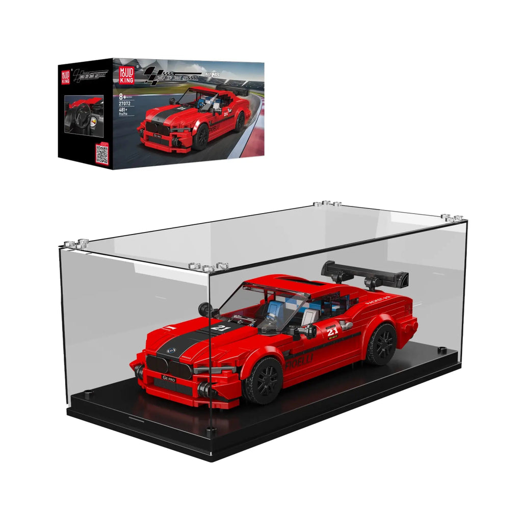 Mould King - Mould King 27072 Rennwagen wie BMW M8 Procar inkl. Vitrine in 1:24 - Baubär Boutique