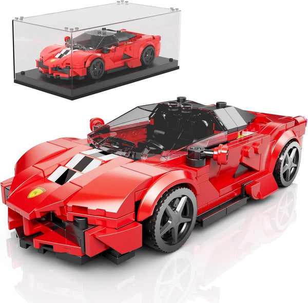 Mould King - Mould King 27075 Sportwagen wie Ferrari LaFerrari inkl. Vitrine in 1:24 - Baubär Boutique