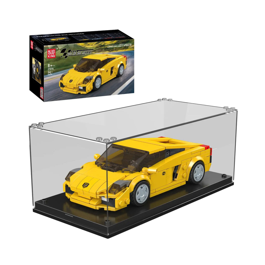 Mould King - Mould King 27076 Sportwagen wie Lamborghini Gallardo inkl. Vitrine in 1:24 - Baubär Boutique