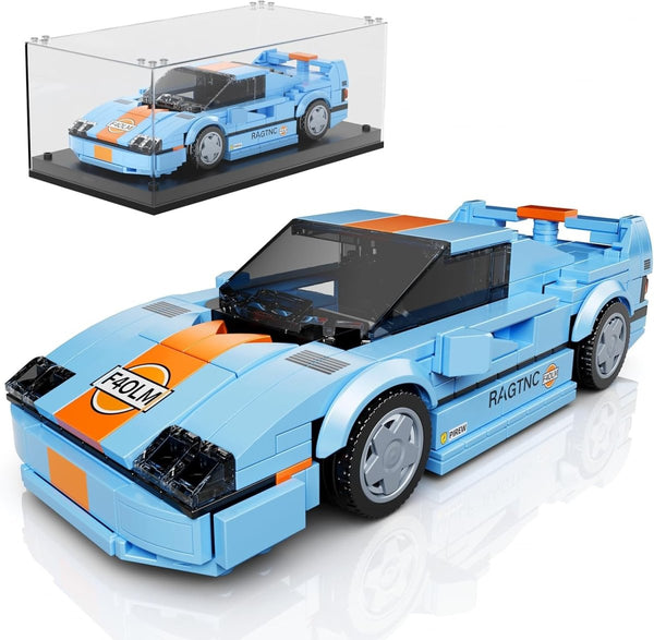 Mould King - Mould King 27077 Rennwagen wie Ferrari F40 LeMans Edition inkl. Vitrine in 1:24 - Baubär Boutique