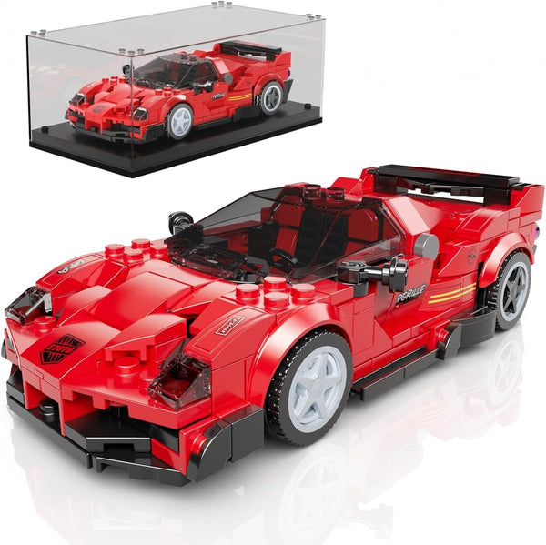 Mould King - Mould King 27078 Konzept - Supercar wie Ferrari F4T LM inkl. Vitrine in 1:24 - Baubär Boutique