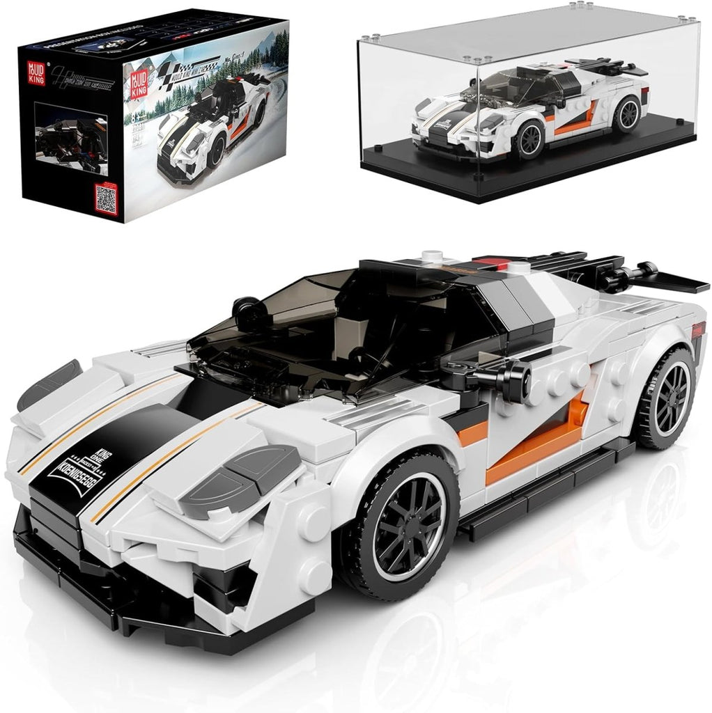 Mould King - Mould King 27081 Sportwagen wie Koenigsegg One inkl. Vitrine in 1:24 - Baubär Boutique