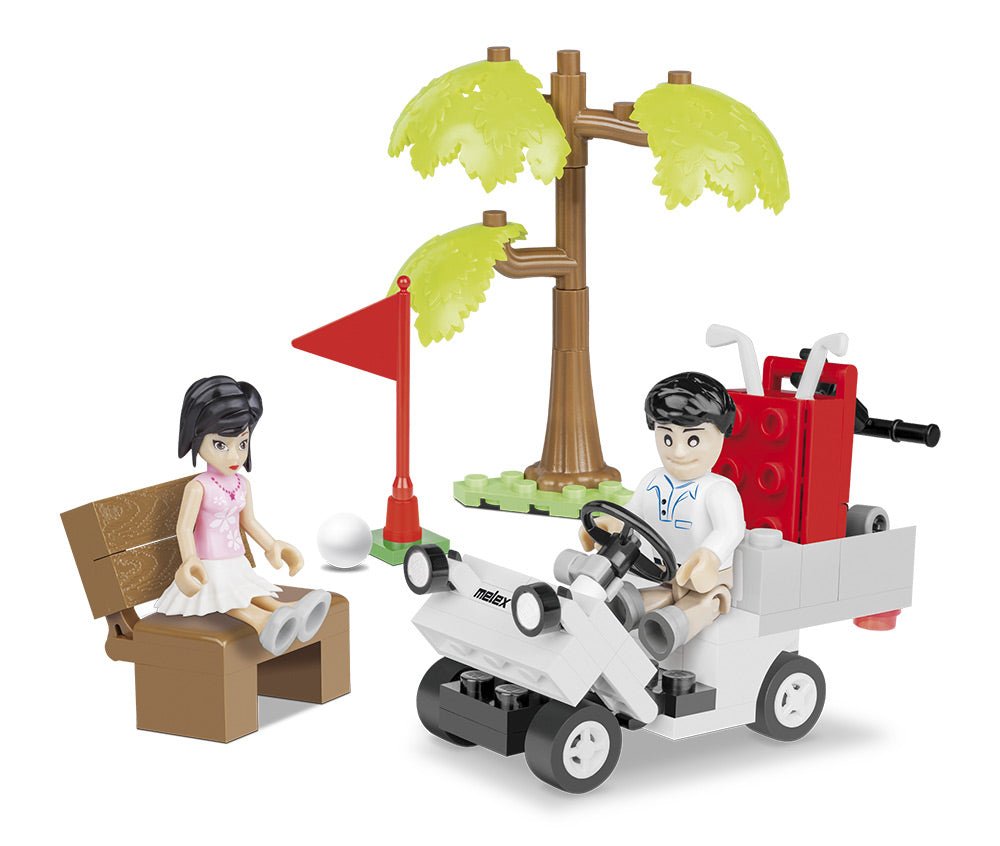 Cobi-Cobi 24554 Melex 212 Golf Cart inkl. Minifiguren (Maßstab 1:35) - Baubär Boutique