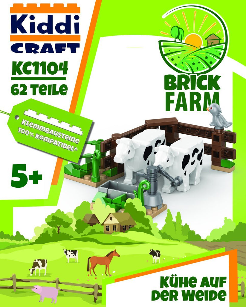 Kiddicraft Bricks-Kiddicraft KC1104 Kühe auf der Weide - Baubär Boutique