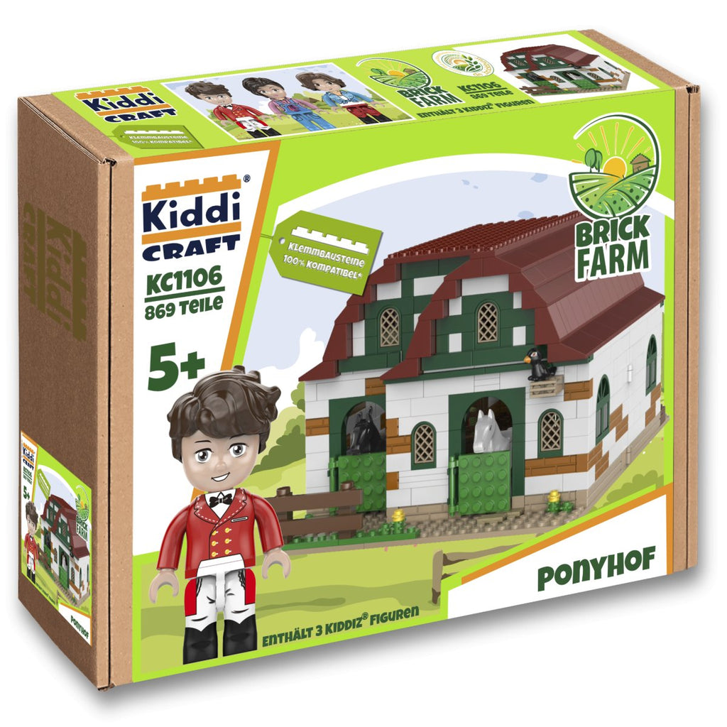 Kiddicraft Bricks-Kiddicraft KC1106 Ponyhof - Baubär Boutique