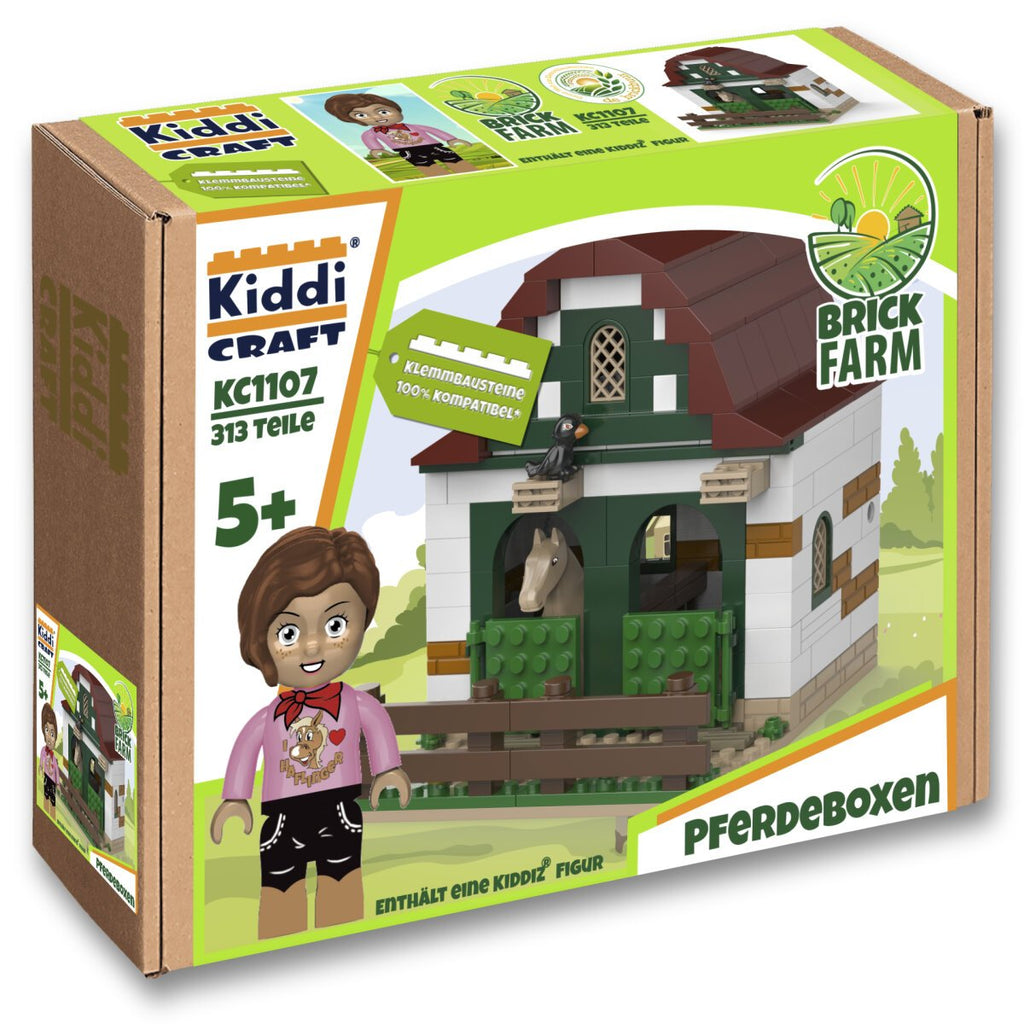 Kiddicraft Bricks-Kiddicraft KC1107 Ponyhof-Erweiterung - Außenboxen - Baubär Boutique
