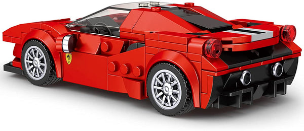 Mould King-Mould King 27006 Roter Super Sportwagen 488 GTB inkl. Vitrine, Maßstab 1:24 - Baubär Boutique