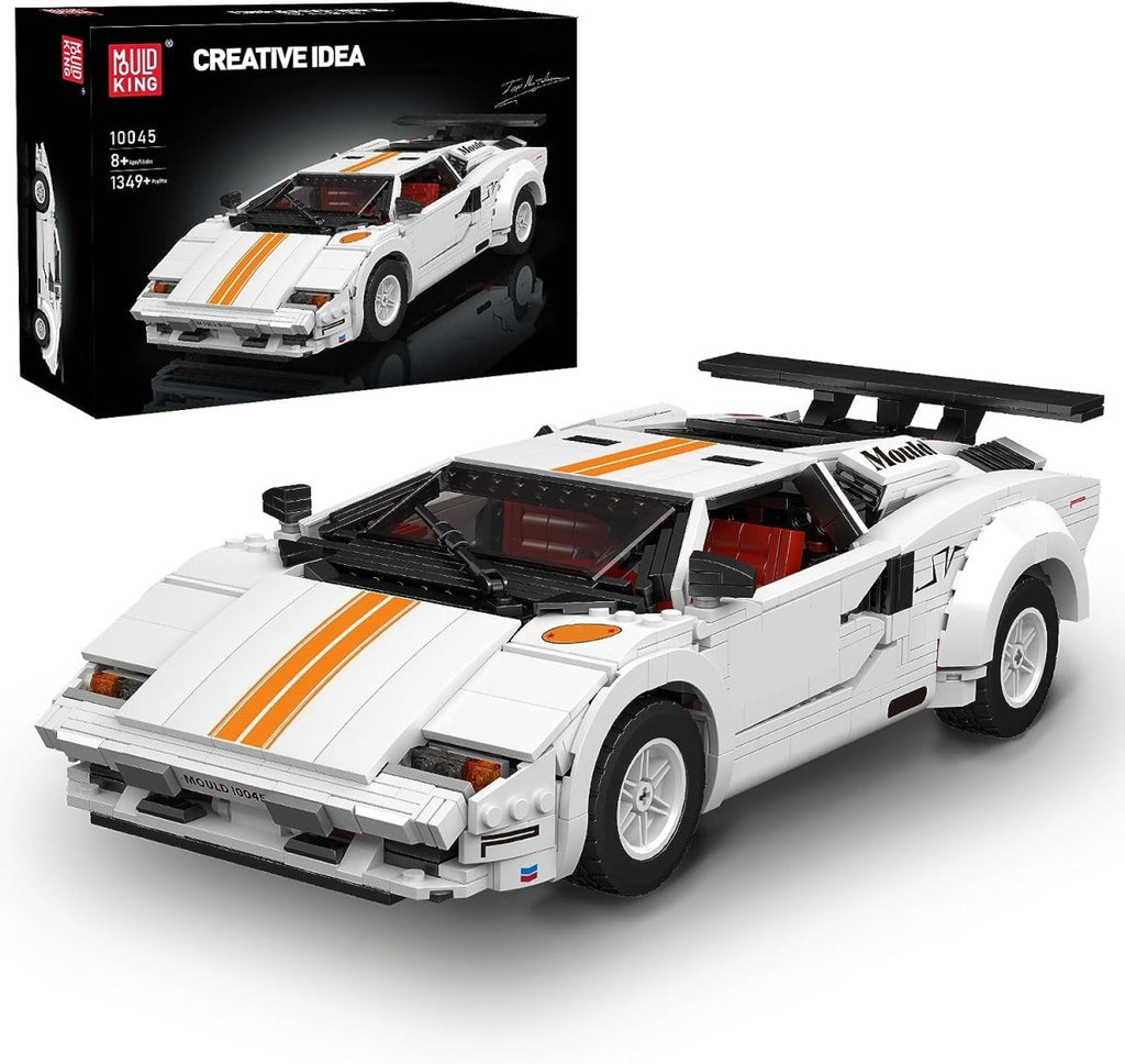 Mould King-Mould King 10045 weißer italienischer Sportwagen wie Lambo Countach - Baubär Boutique