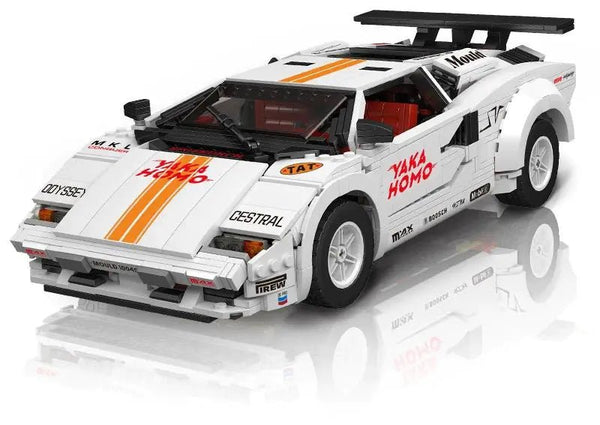 Mould King-Mould King 10045 weißer italienischer Sportwagen wie Lambo Countach - Baubär Boutique