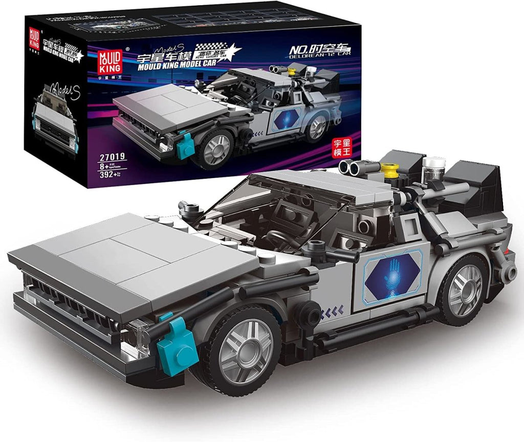 Mould King-Mould King 27019 Delorean DMC-12 Zeitreise-Auto inkl. Vitrine, Maßstab 1:24 - Baubär Boutique