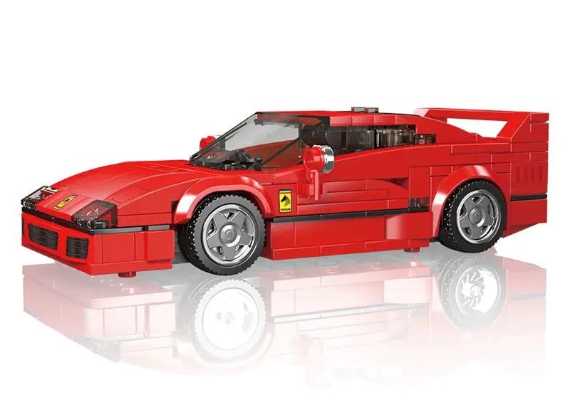 Mould King-Mould King 27038 Sportwagen wie Ferrari F40 inkl. Vitrine, Maßstab 1:24 - Baubär Boutique