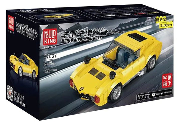 Mould King-Mould King 27039 Sportwagen wie Lamborghini Miura inkl. Vitrine, Maßstab 1:24 - Baubär Boutique