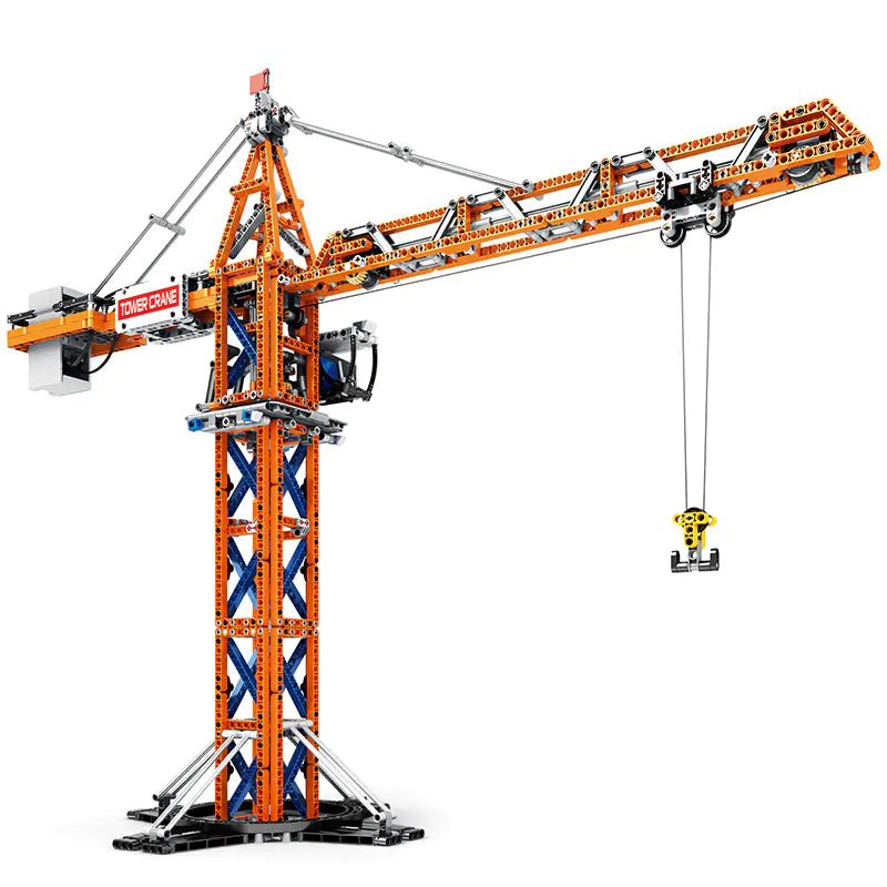 Reobrix-Reobrix 22013 Turmkran / Tower Crane (motorisiert & ferngesteuert) - Baubär Boutique