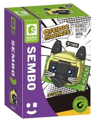 Sembo-SEMBO 6010027 Kühlschrankmagnet gelb/schwarze Katze (Fridge Magnets-Serie) - Baubär Boutique