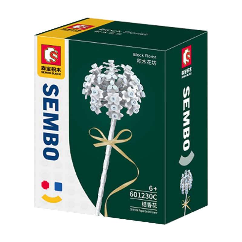 Sembo-SEMBO 601230-C Orientalische Papierbuschblume - Hellblau (Block Florist-Serie) - Baubär Boutique