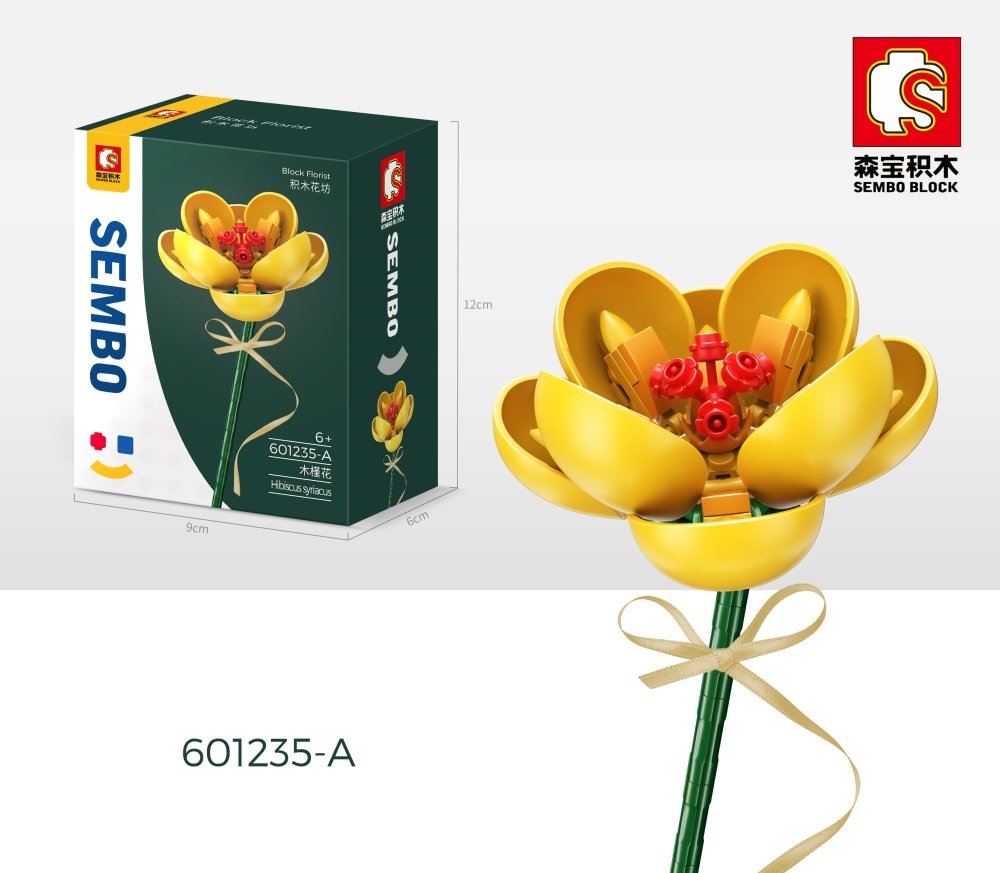 Sembo-SEMBO 601235-A Hibiskus gelb (Block Florist-Serie) - Baubär Boutique