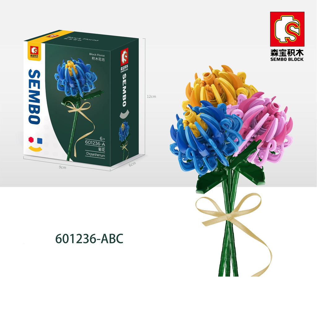 Sembo-SEMBO 601236-A Chrysantheme blau (Block Florist-Serie) - Baubär Boutique