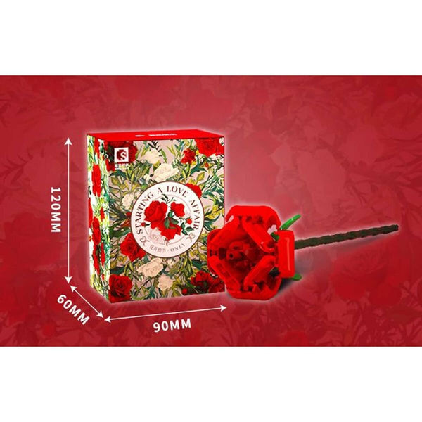 Sembo-SEMBO 601267 Rote Rose (Block Florist-Serie) - Baubär Boutique