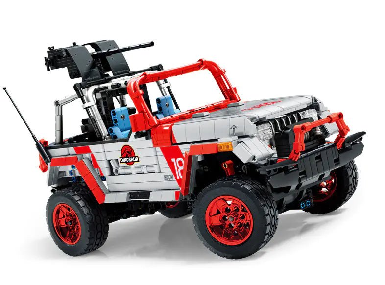 Sembo-SEMBO 701038 - Geländewagen/ Off-Roader wie Jeep im Safari-Look mit Geschütz - Baubär Boutique