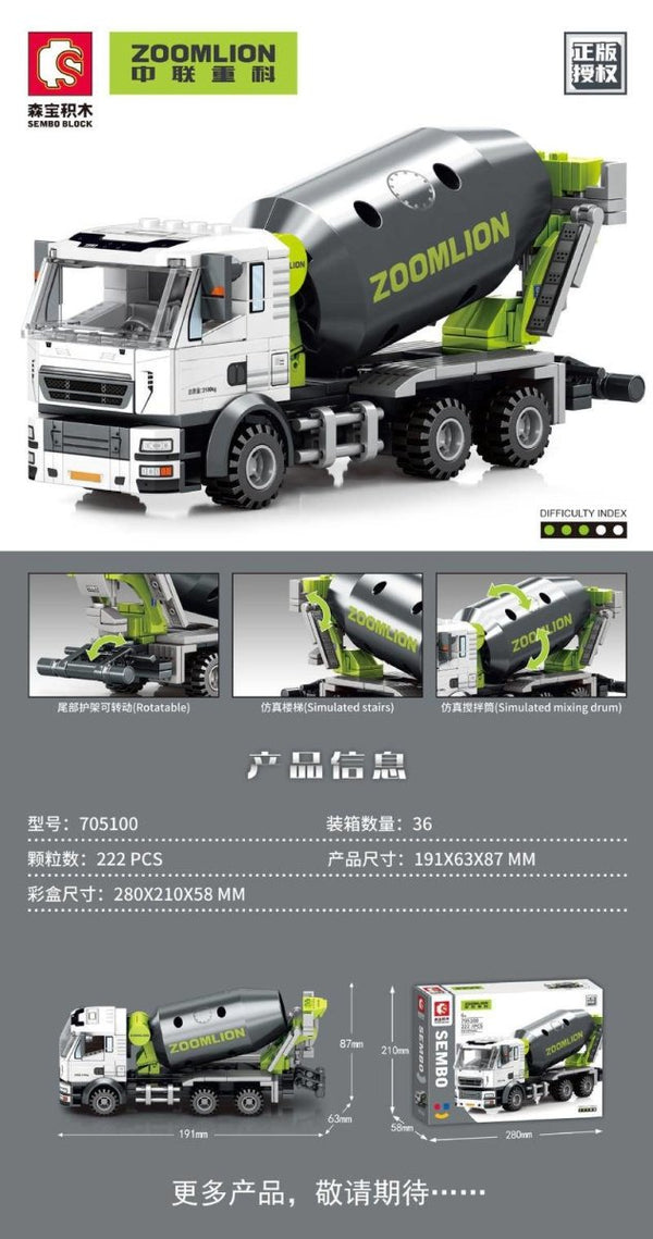 Sembo-SEMBO 705100 Betonmischer (Zoomlion-Serie) - Baubär Boutique