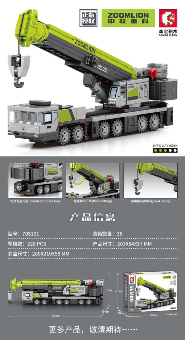 Sembo-SEMBO 705101 Kranwagen (Zoomlion-Serie) - Baubär Boutique