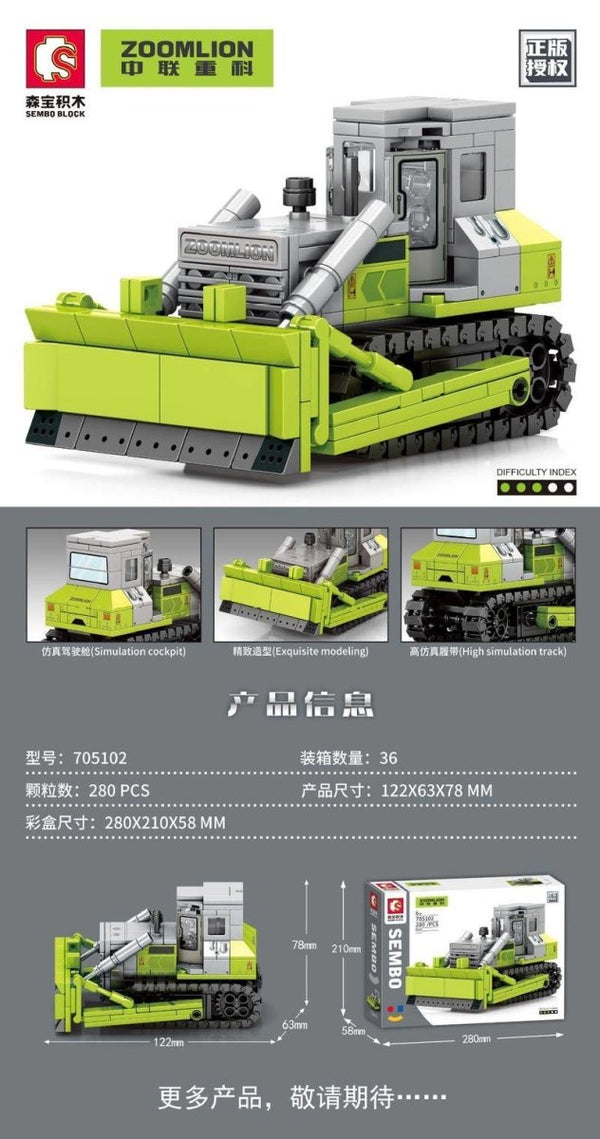 Sembo-SEMBO 705102 Bulldozer / Planierraupe (Zoomlion-Serie) - Baubär Boutique